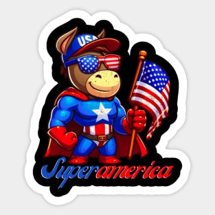 Super donkey america Sticker